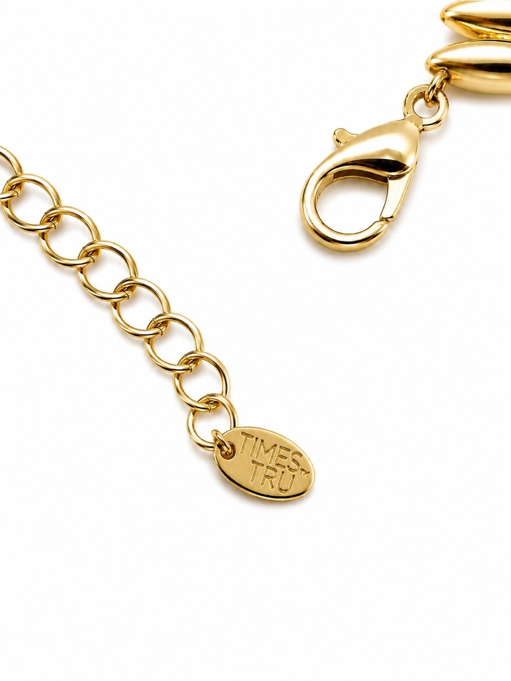 NEW Time and Tru Gold Tone Statement Collar Necklace Adjustable Bold Modern - Picture 5 of 7